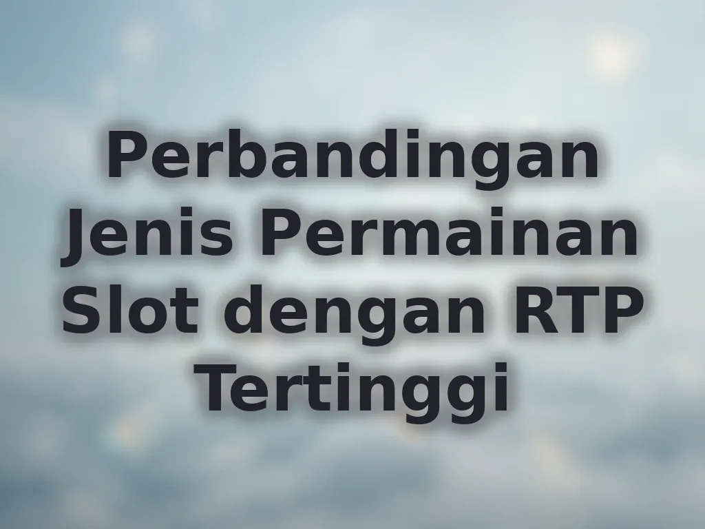 Perbandingan Jenis Permainan Slot dengan RTP Tertinggi